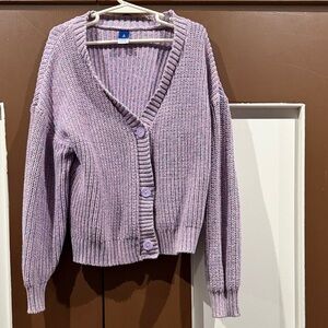 Old Navy Lilac Button-Up Cardigan